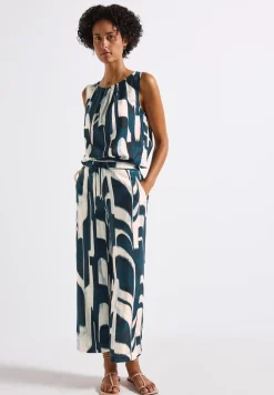 Broek met gedessineerde Wide Legs