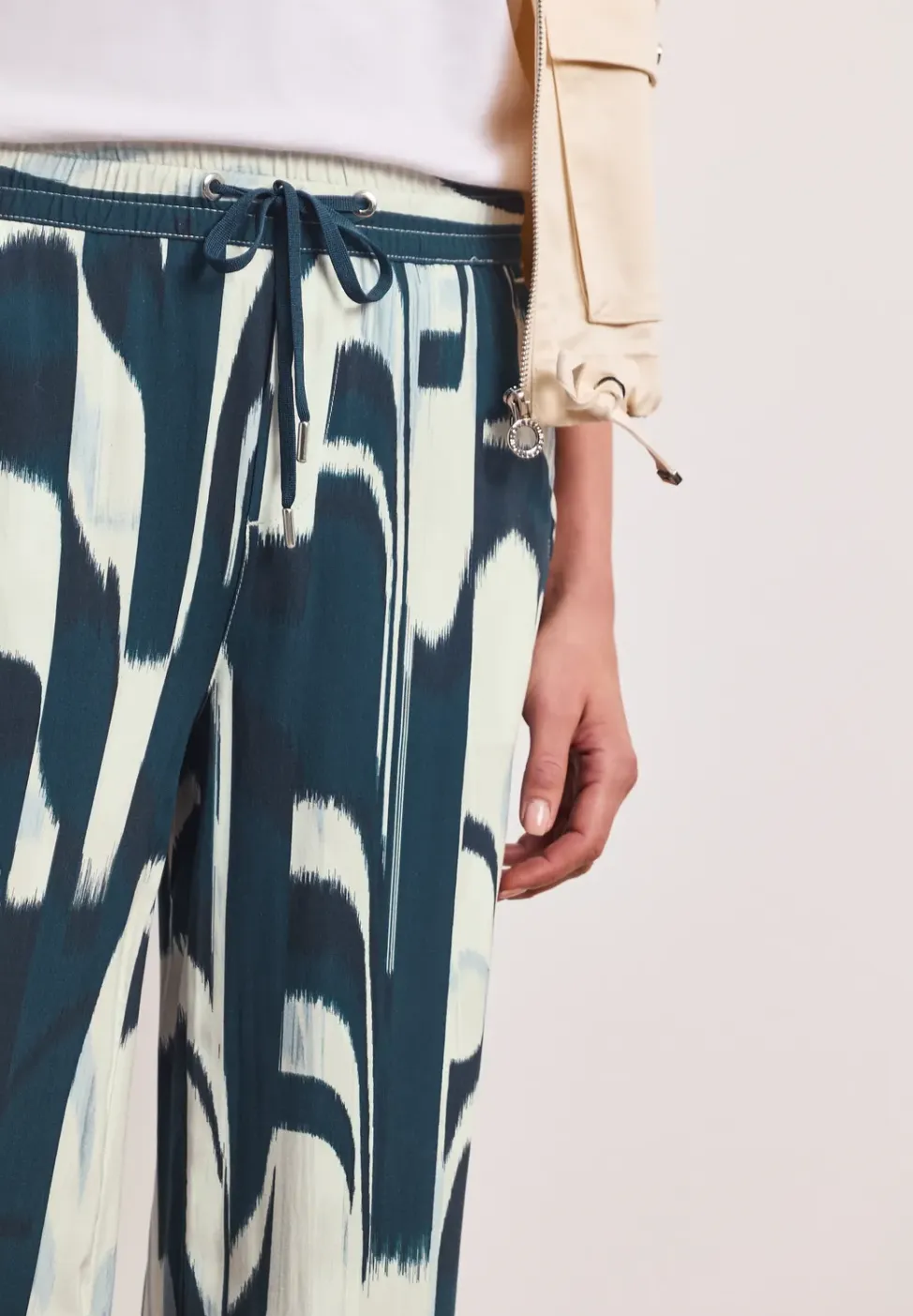 Broek met gedessineerde Wide Legs