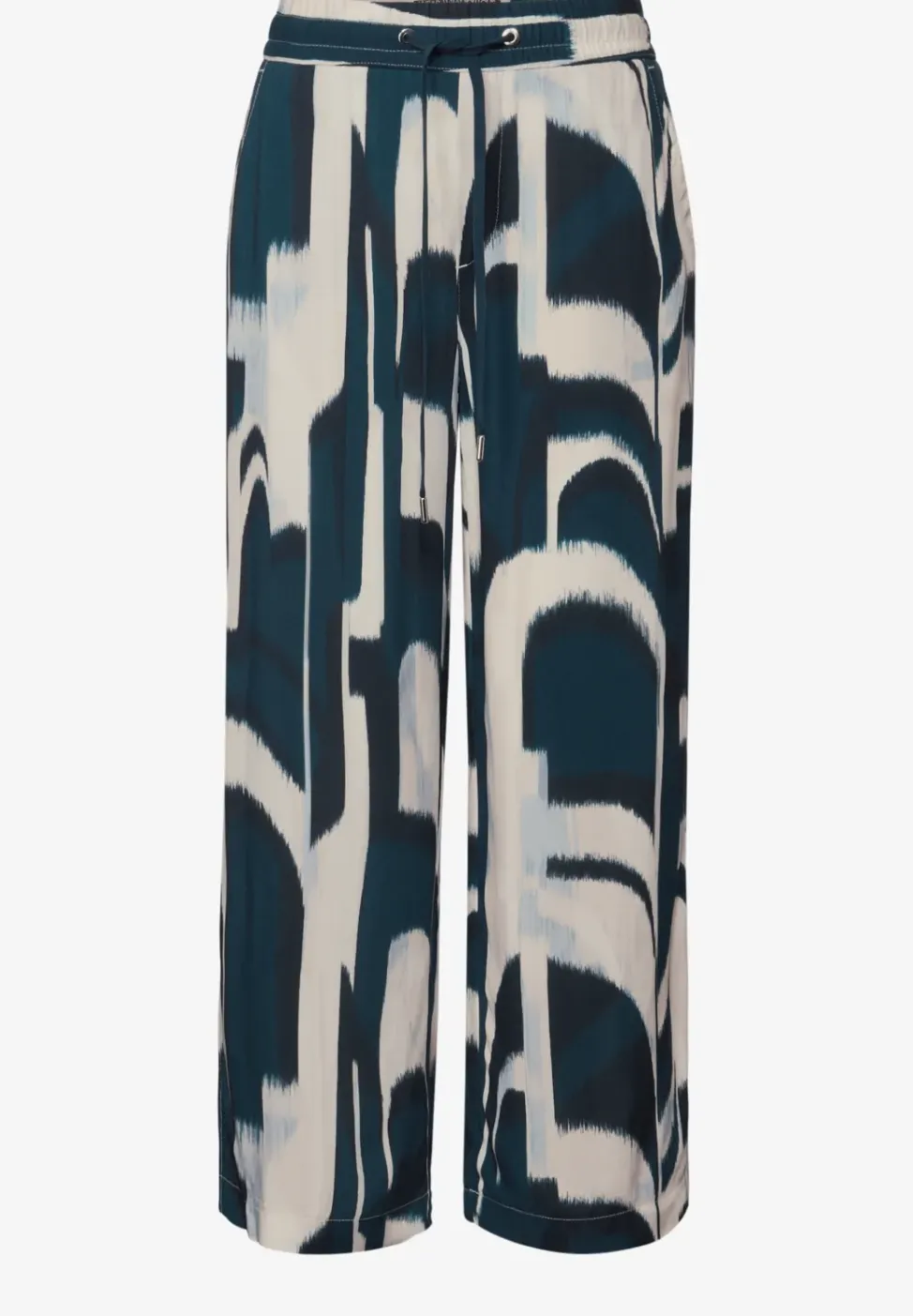 Broek met gedessineerde Wide Legs