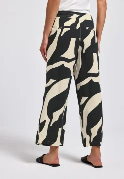 Broek met gedessineerde Wide Legs