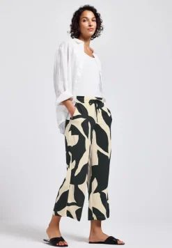 Broek met gedessineerde Wide Legs