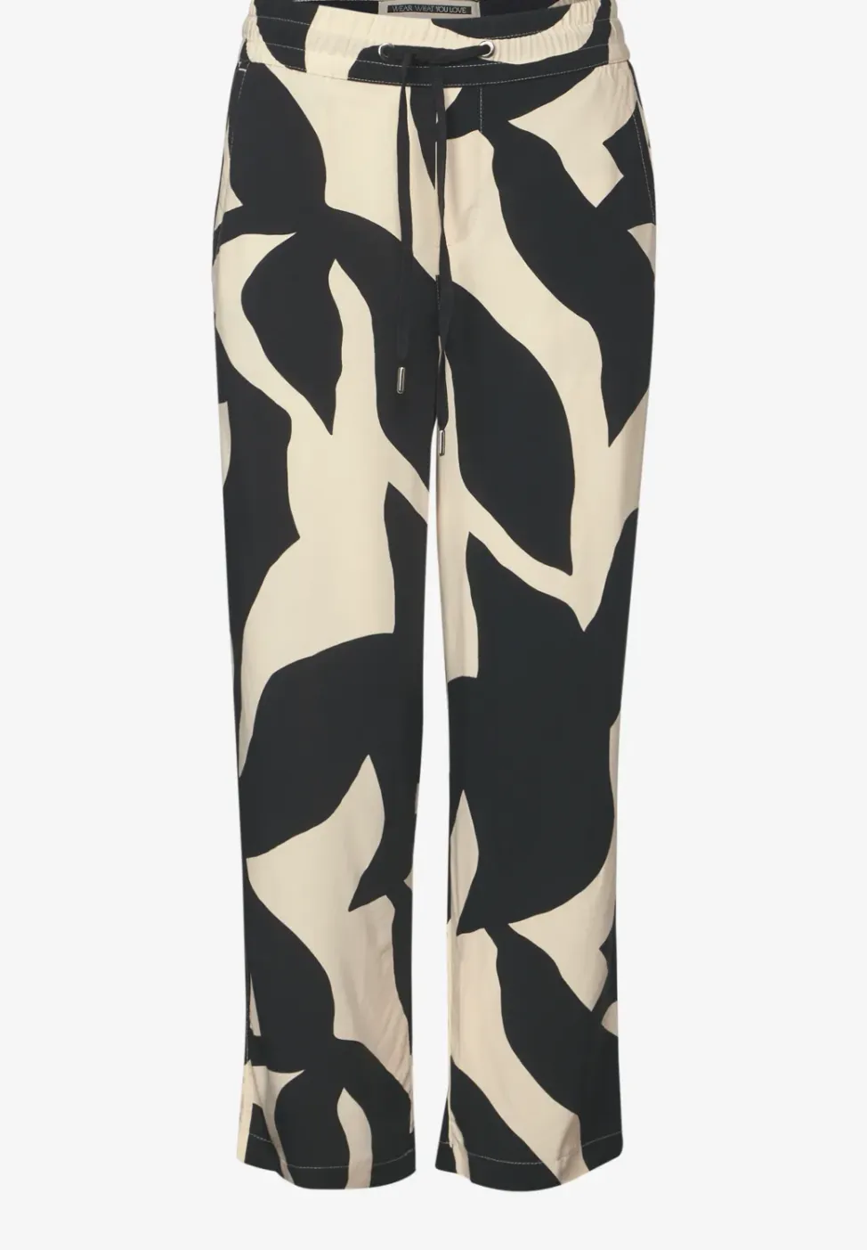 Broek met gedessineerde Wide Legs
