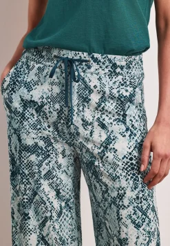 Broek met gedessineerde Wide Legs