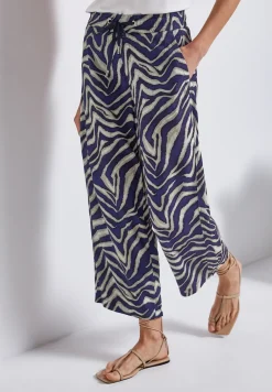 Broek met gedessineerde Wide Legs