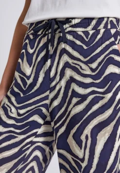 Broek met gedessineerde Wide Legs