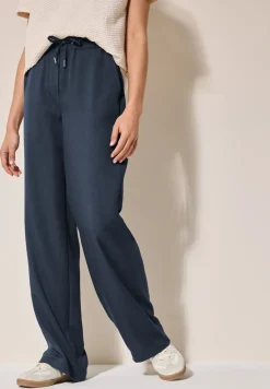 Broek met gemêleerd effect