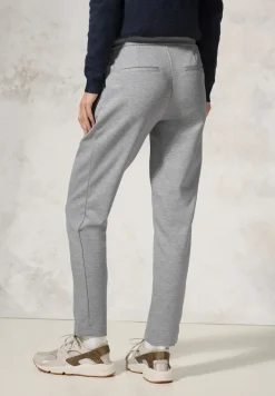 Broek met gemêleerde look