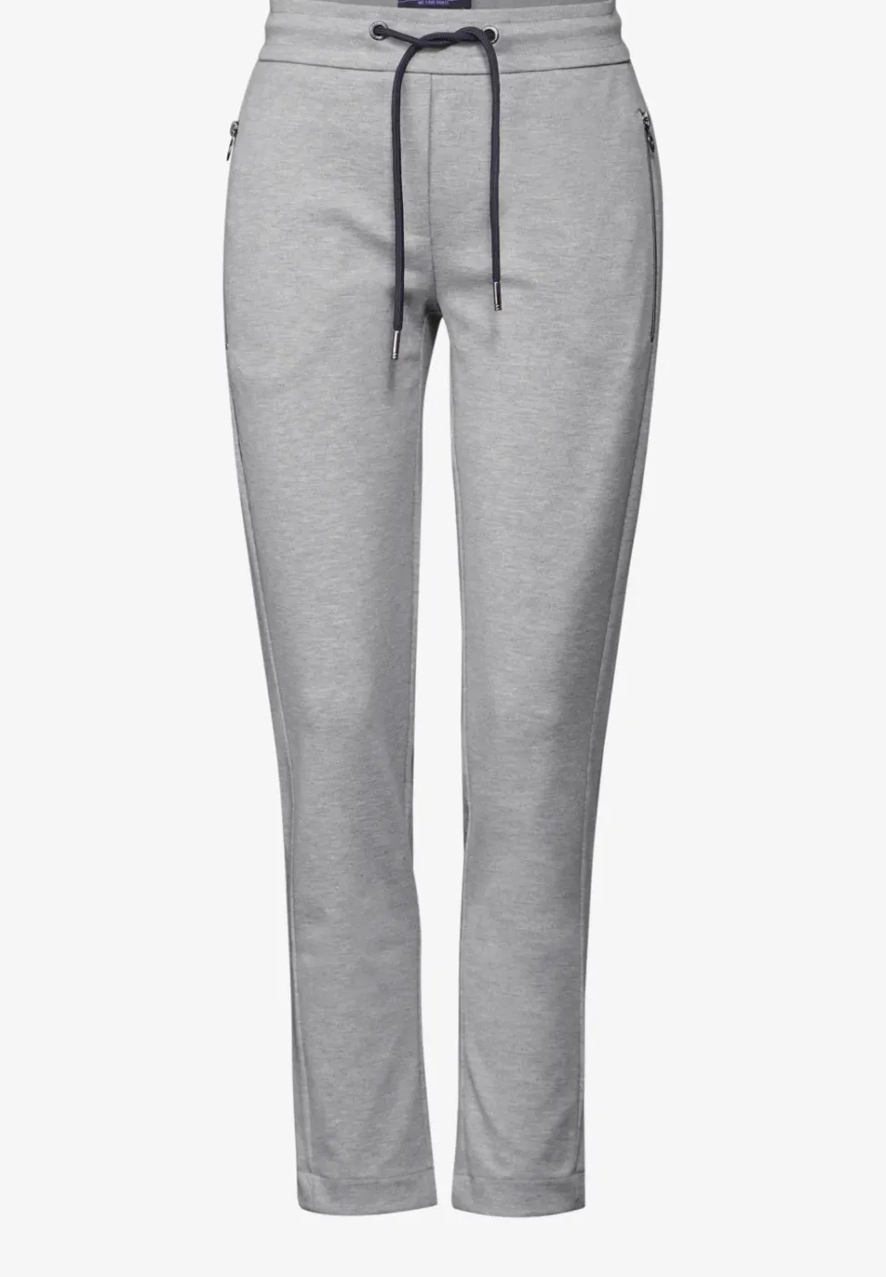 Broek met gemêleerde look