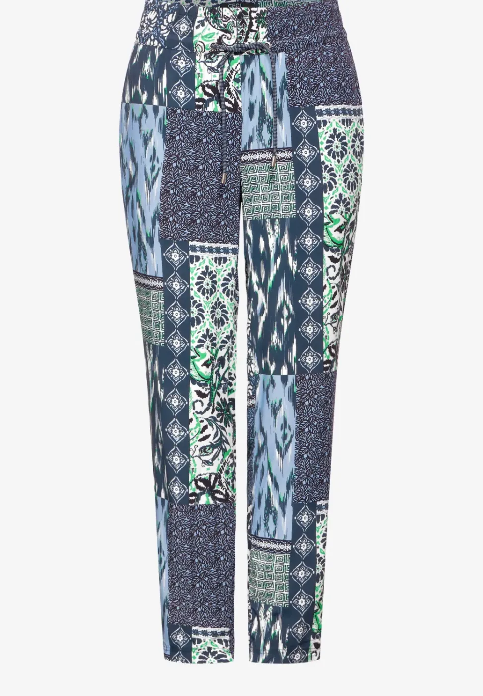 Broek met patchworkprint