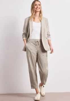 Broek met spijlpijpen in papertouch kwaliteit