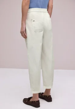 Broek met spijlpijpen in papertouch kwaliteit