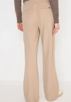 Broek met wijde pijpen in keperstof