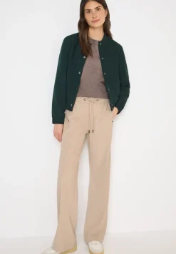 Broek met wijde pijpen in keperstof