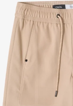 Broek met wijde pijpen in keperstof