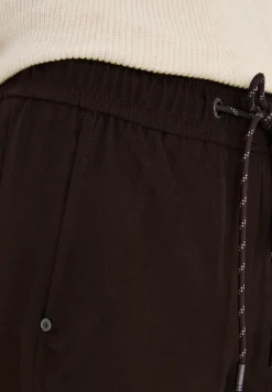 Broek met wijde pijpen in keperstof