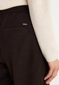 Broek met wijde pijpen in keperstof