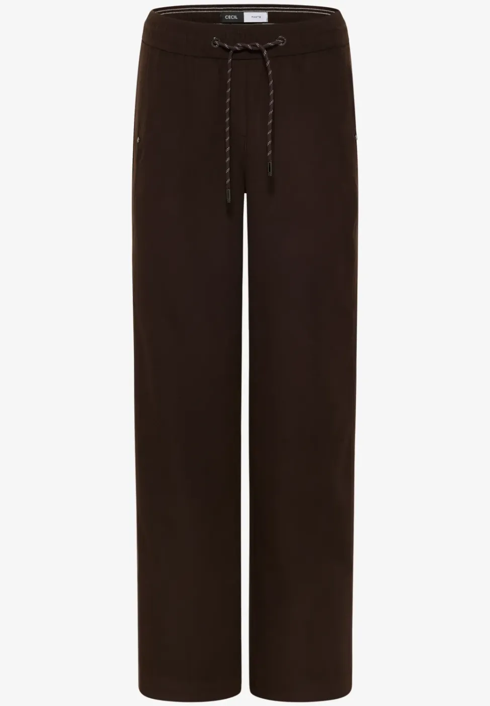 Broek met wijde pijpen in keperstof