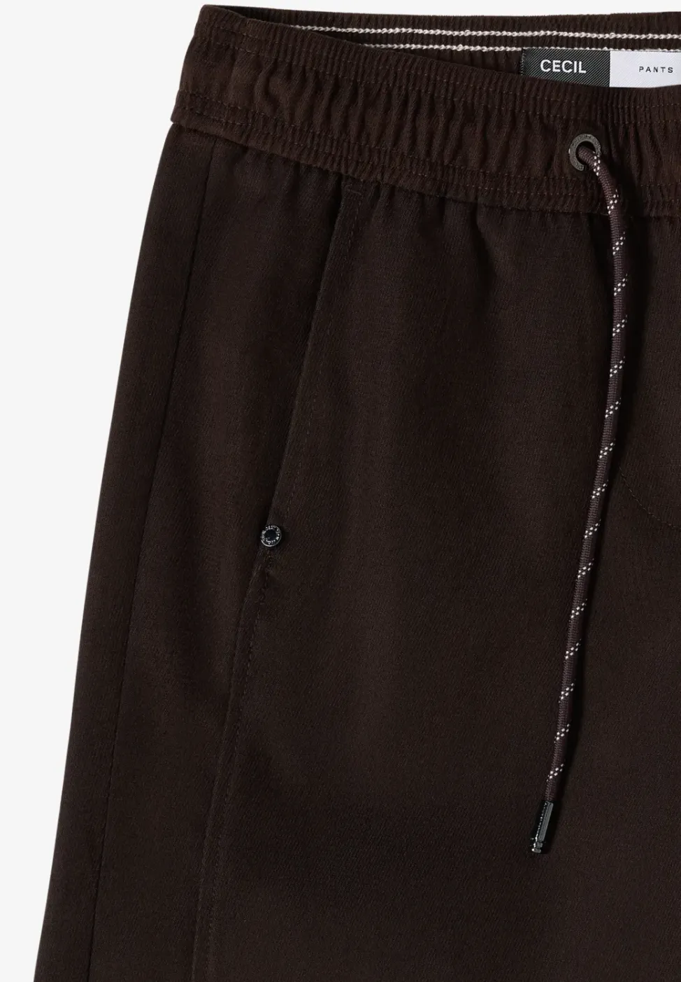 Broek met wijde pijpen in keperstof