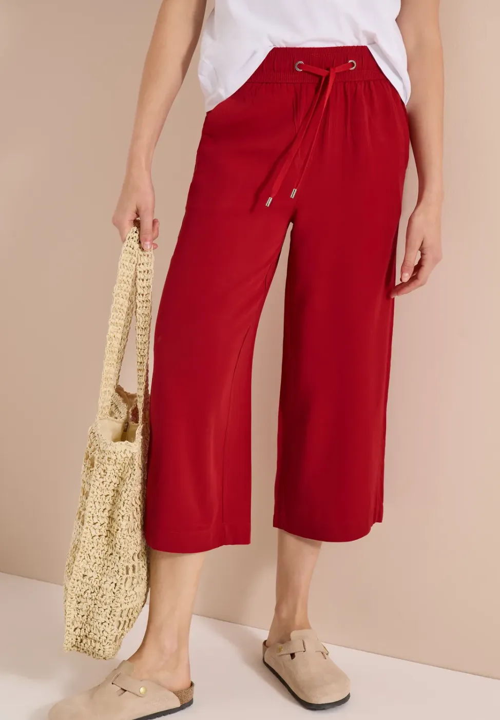 3/4 broek met wijde pijpen in Loose Fit