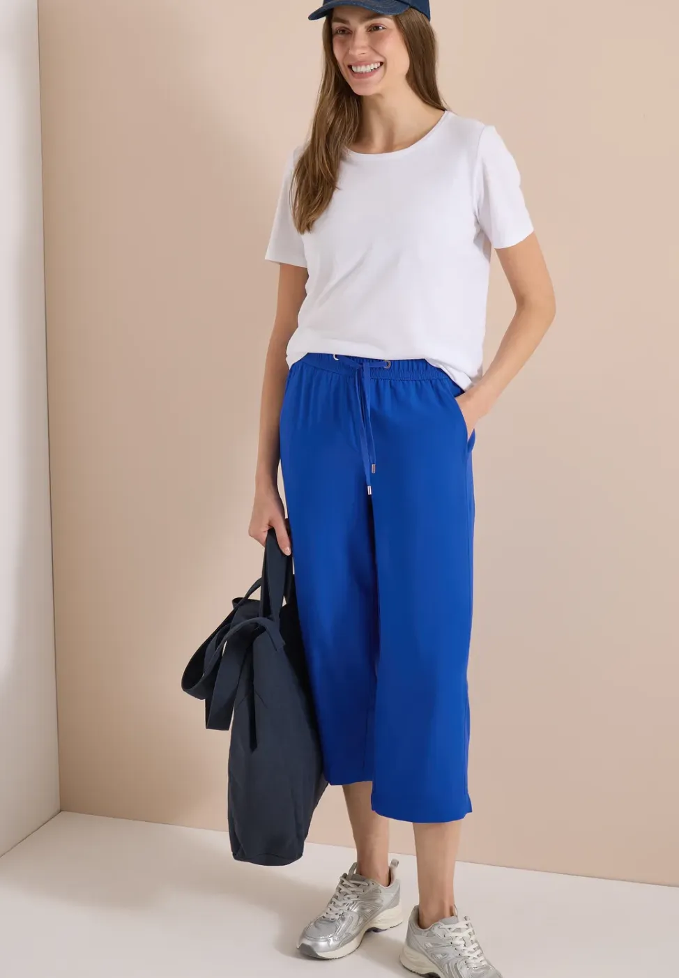 3/4 broek met wijde pijpen in Loose Fit