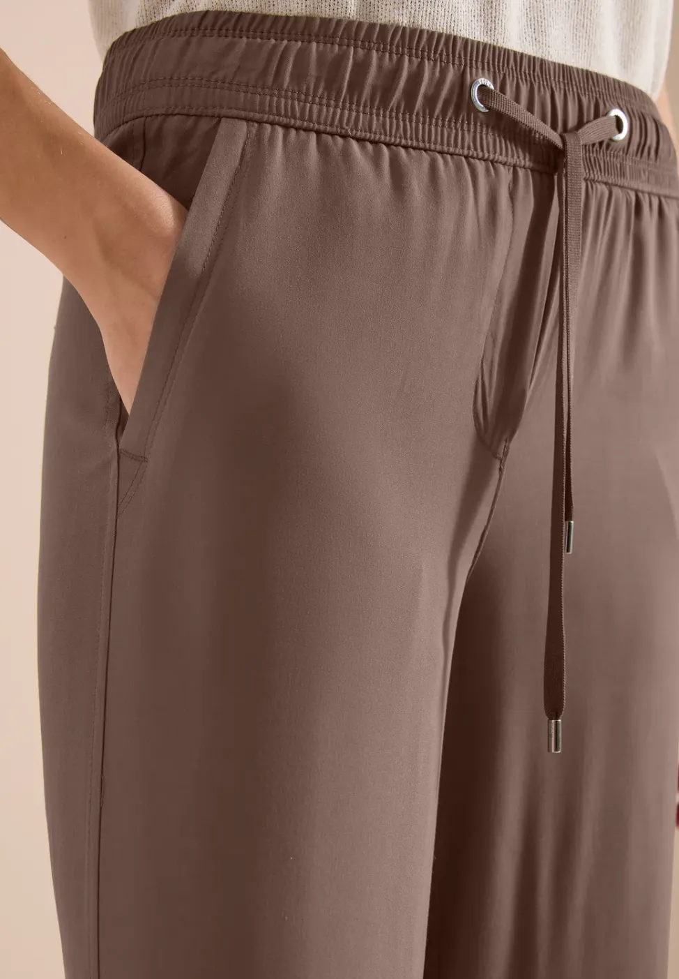 3/4 broek met wijde pijpen in Loose Fit