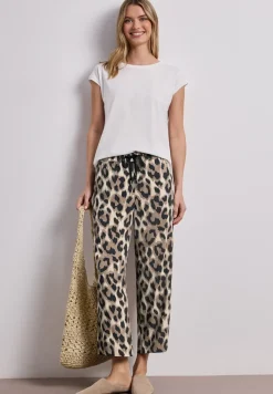 Broek met wijde pijpen in Loose Fit met print