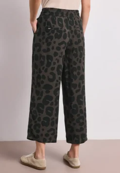 Broek met wijde pijpen in Loose Fit met print