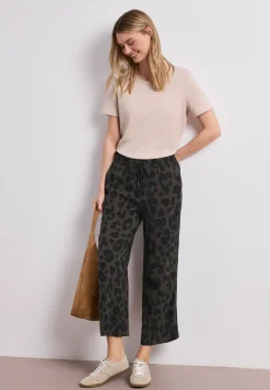 Broek met wijde pijpen in Loose Fit met print