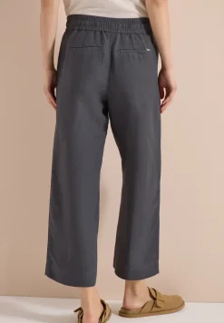 Broek met wijde pijpen in Loose Fit van linnenmix