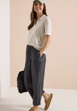 Broek met wijde pijpen in Loose Fit van linnenmix