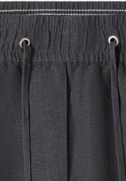 Broek met wijde pijpen in Loose Fit van linnenmix