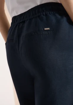 Broek met wijde pijpen in Loose Fit van linnenmix