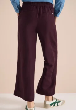 Broek met wijde pijpen in Loose Fit van linnenmix