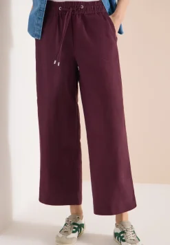 Broek met wijde pijpen in Loose Fit van linnenmix