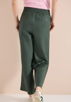 Broek met wijde pijpen in Loose Fit van linnenmix