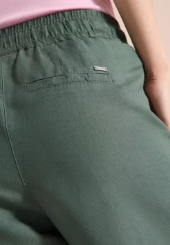 Broek met wijde pijpen in Loose Fit van linnenmix