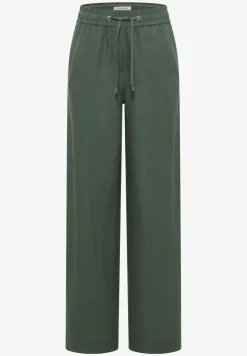 Broek met wijde pijpen in Loose Fit van linnenmix