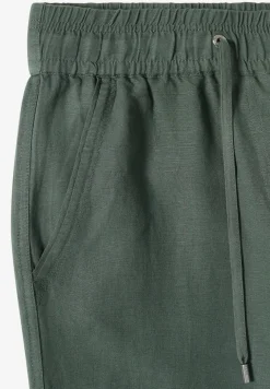 Broek met wijde pijpen in Loose Fit van linnenmix