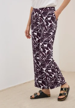Broek van crêpe met patroon