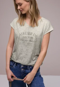 Burnout shirt met tekst