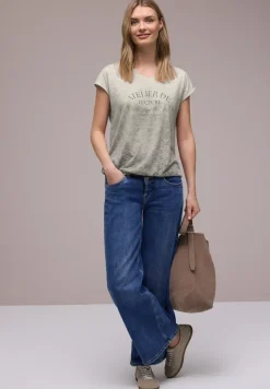 Burnout shirt met tekst