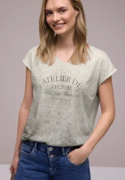 Burnout shirt met tekst