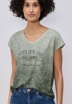 Burnout shirt met tekst