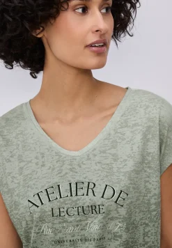 Burnout shirt met tekst