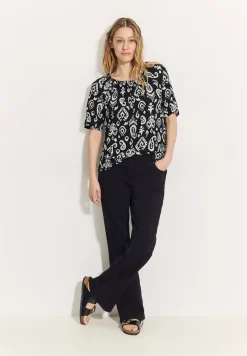Carmen blouse met print