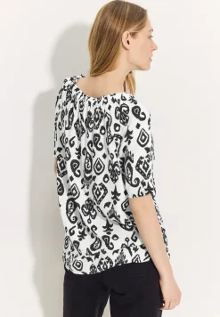 Carmen blouse met print