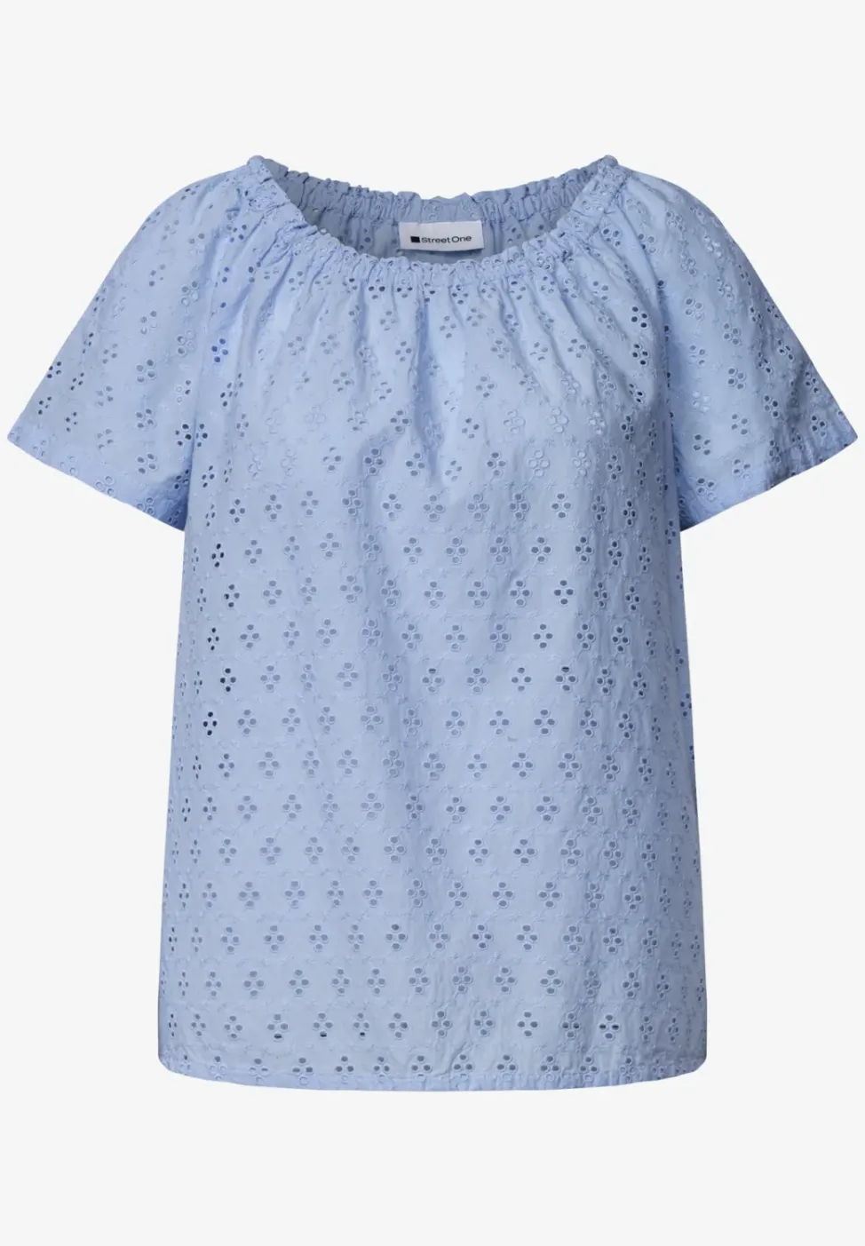 Carmen Bluse mit Shiffley-Muster