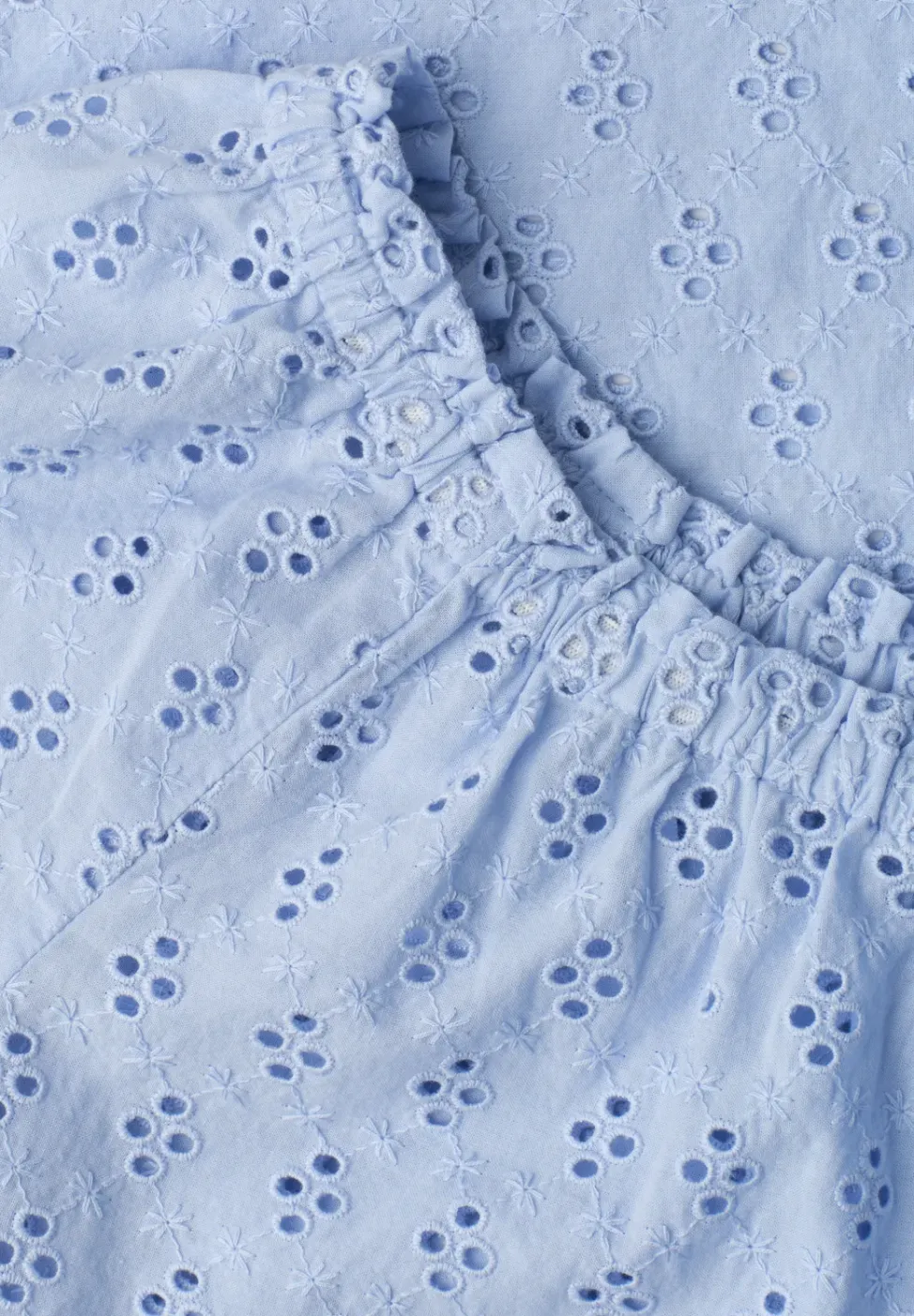 Carmen Bluse mit Shiffley-Muster