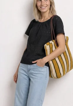 Carmen Bluse mit Shiffley-Muster