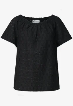 Carmen Bluse mit Shiffley-Muster